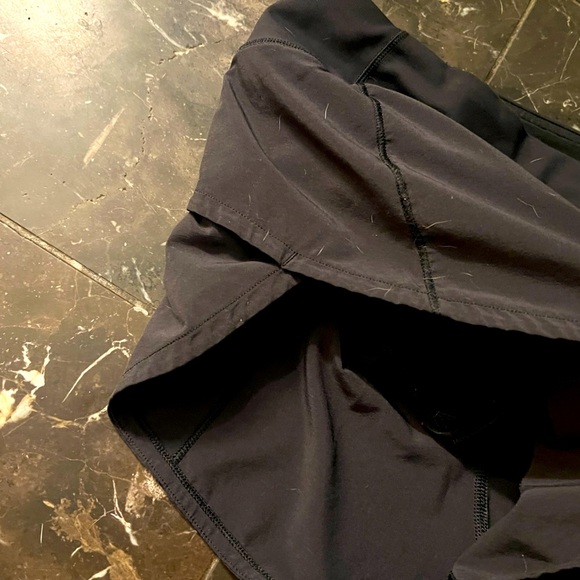 EUC Lululemon Black Speed Running Shorts - 6 - Picture 6 of 8
